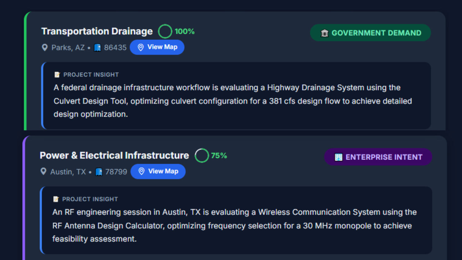 DesignRadar early engineering demand signals dashboard